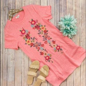 Embroidered Pocket Dress